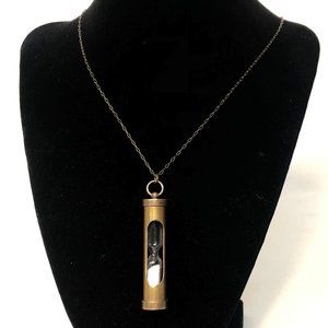 Unique Sand Timer necklace, statement piece!  LOVE